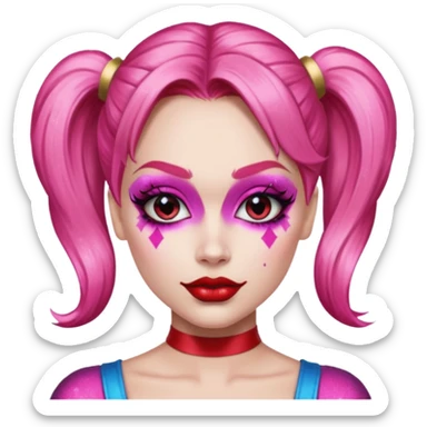 Glitter pink Harley Quinn sticker
