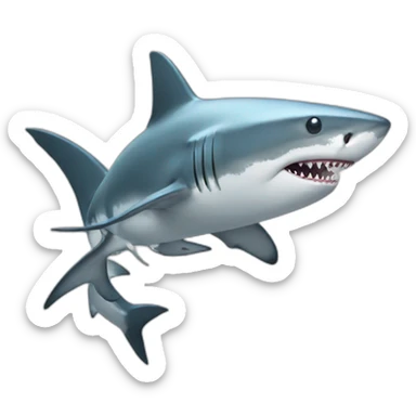 Shark-with-a-gun sticker