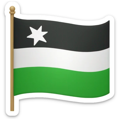 Take this flag 🇸🇱 and put a white star In the middle of the green part sticker