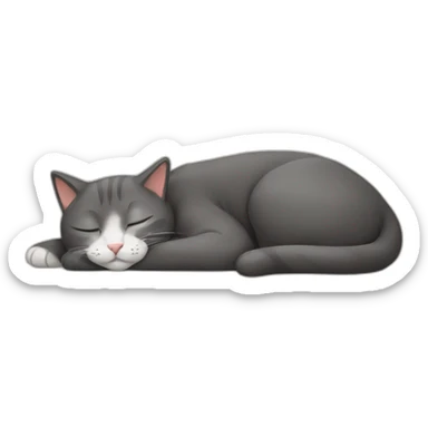 sleeping cat sticker