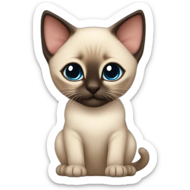 siamese kitten sticker