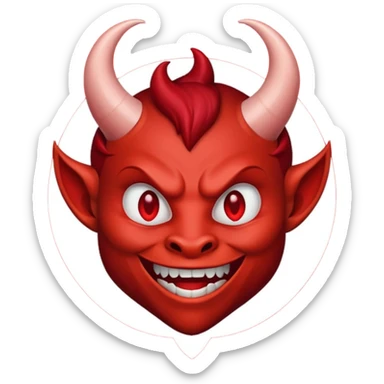 I need a devil flashing hhis heart emoji sticker