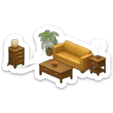 furniture isometric view sticker