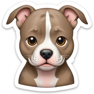 Grey and tan brindle pocket pitbull dog sticker