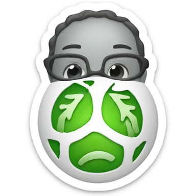 emoji related to environmental sustainability & ethical issues in computers/technology. sticker