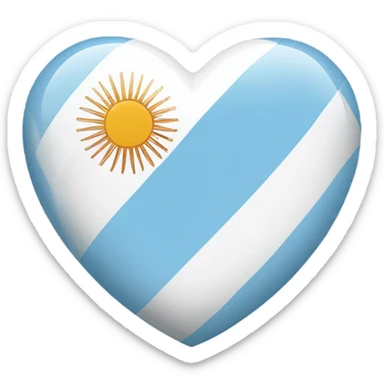 heart with argentina flag sticker
