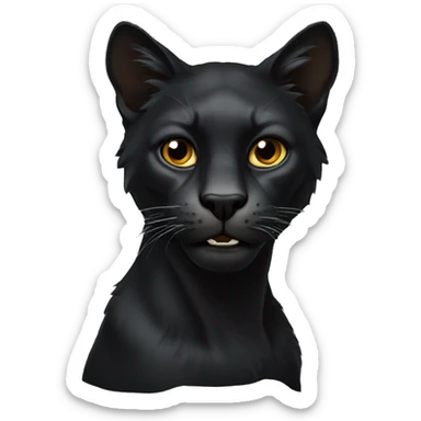 animal pantera negra feroz sticker