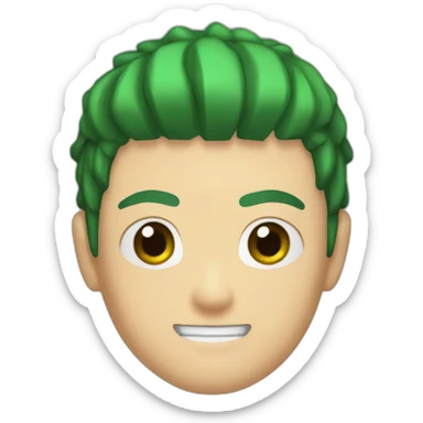 roronoa zoro with black hair sticker