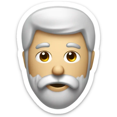 Toilet with a man with a scraggly beards head sticking out of the toilet sticker