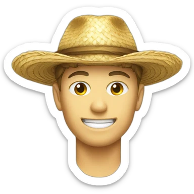 straw hat sticker