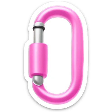 Pink carabiner  sticker