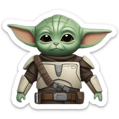 Mandalorian grogu sticker