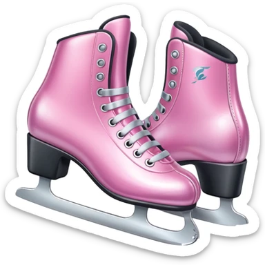 Ice skates – pink  sticker