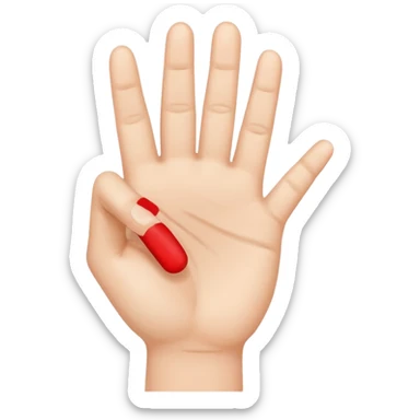 Three-finger salute sticker