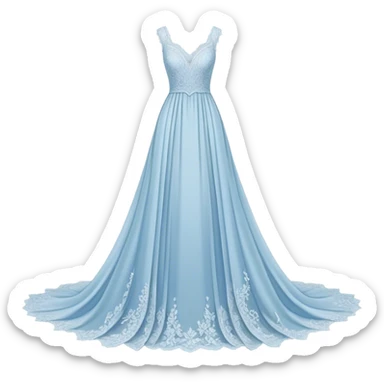 pastel blue wedding dress sticker