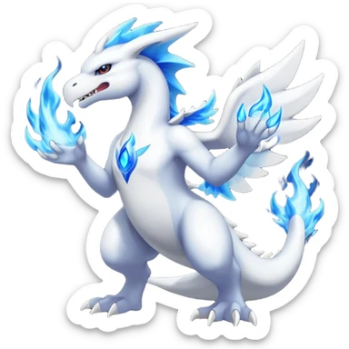 Latios-Reshiram-Fusion with blue flames (full body) sticker
