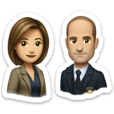 Detective Olivia Benson and Detective Elliot Stabler Season 10 sticker