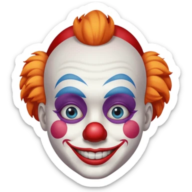 Doble cara triste por dentro payaso por fuera  sticker