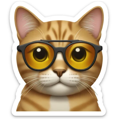 Cat with sunglasses sticker