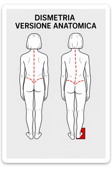 Dismetria versione anatomica sticker