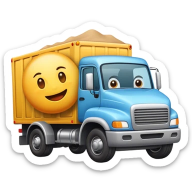 emoji getting run over by a truck  sticker