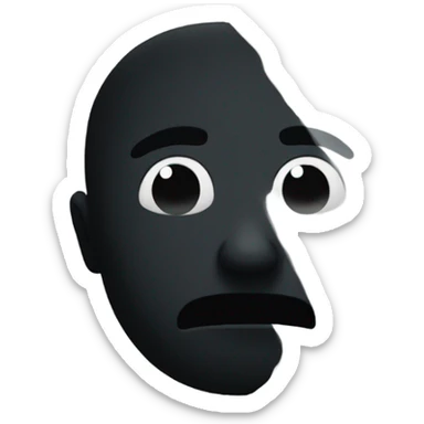 A shadow that represents sadness  sticker