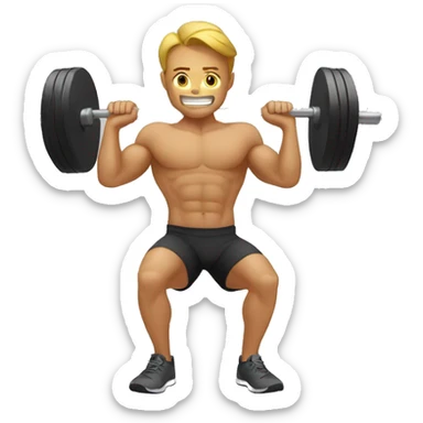 barbell squat sticker