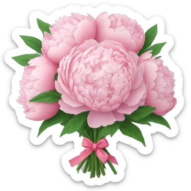 Peonies bouquet  sticker