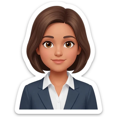 24 YEARS OLD GIRL BROWN HAIR, TAN SKIN, BROWN EYES, TEACHER sticker