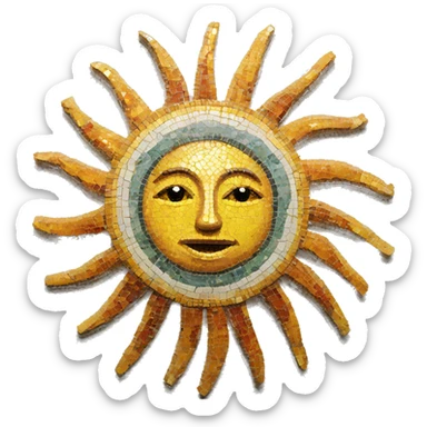 Mosaic sun sticker