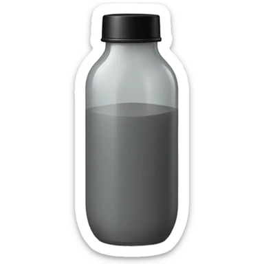 body wash in tall opaque grey slight  hourglass bottle with black flip lid  sticker