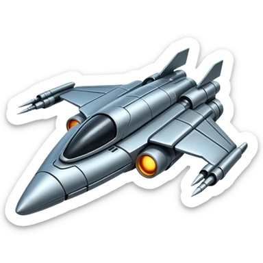 war spaceship sticker