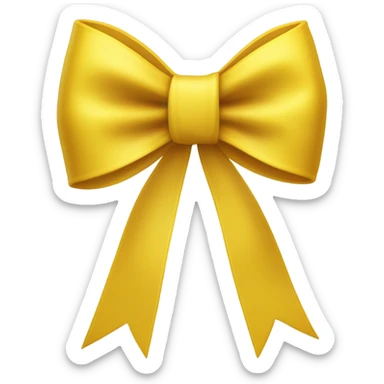 Yellow bow sticker