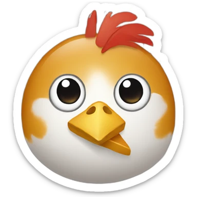 Planning calendar month with chicken head sticker