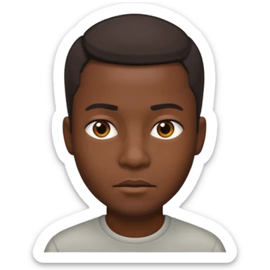 make him be like hes thinking and make him african so hes black  sticker