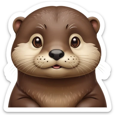 Otter shrugging I don’t know sticker