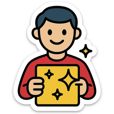 Add sparkles to the gold tablet, color outline style, with no background. sticker