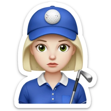 women golfer sick sticker
