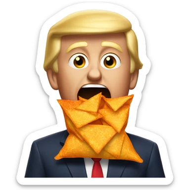 trump eat doritos sticker