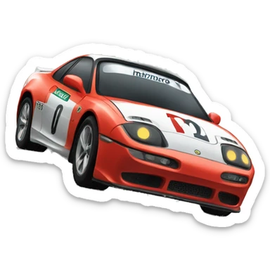 sports cars at the start sticker