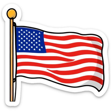United States flag sticker