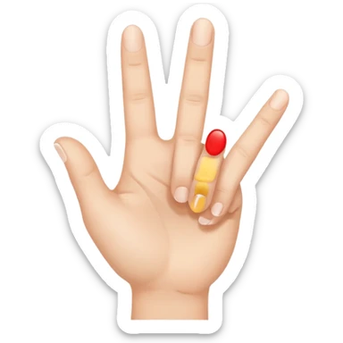 Three-finger salute sticker