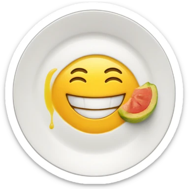 smile plate food sticker