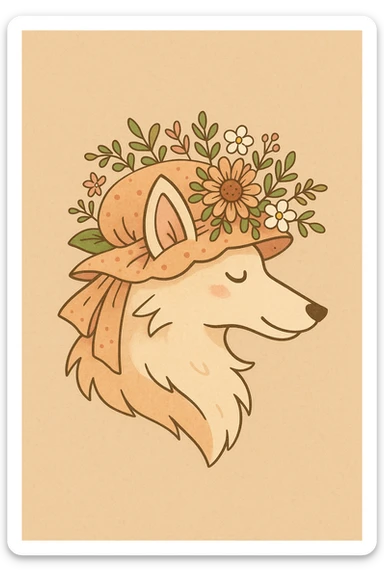 Give the Overwolf logo a cute cottagecore makeover sticker