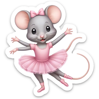 sweet mouse dancing ballet sticker