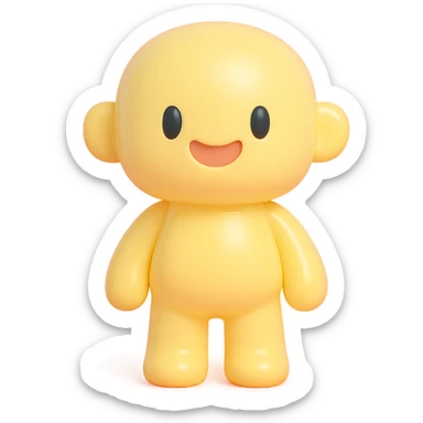 vinyl figure in emoji style sticker