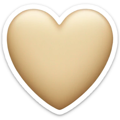 Beige heart sticker