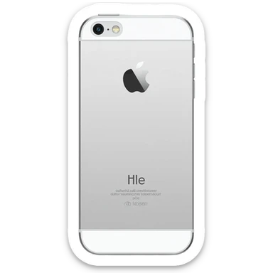 iPhone SE white from back sticker