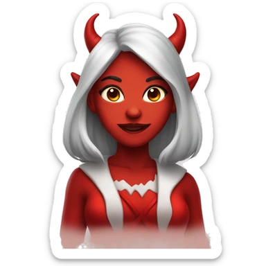 Cute devil girl sticker