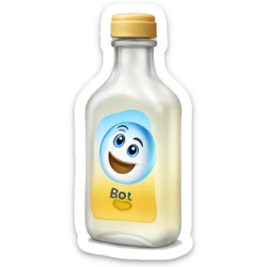 Bottle of baby oil sticker